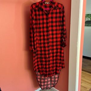 Everybody Talks- Red and Black Plaid dress